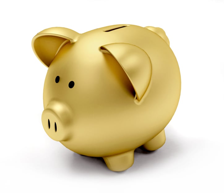 golden piggy bank